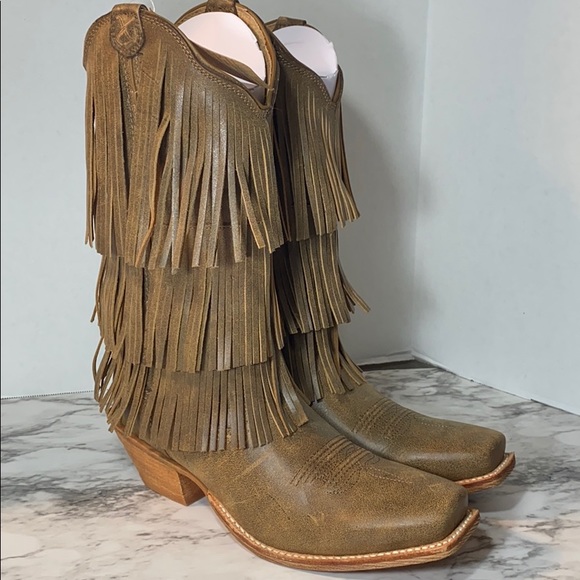 twisted x fringe boots